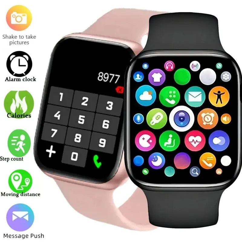 Smartwatch - Relógio Inteligente, resposta chamada, leitor de música, saúde, esporte, pulseira rastreador de fitness, mostrador personalizado, smartwatch feminino e masculino